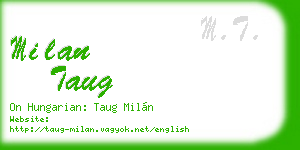 milan taug business card